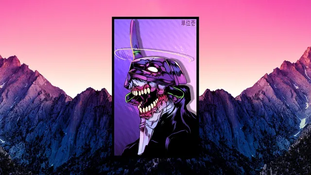 01 wallpaper: eva skull violet