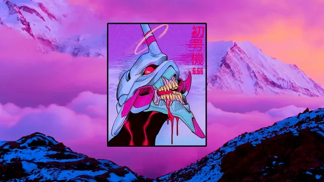 01 wallpaper: eva skull cyan