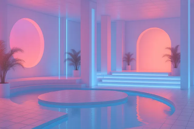 Archwave wallpaper: glow pool