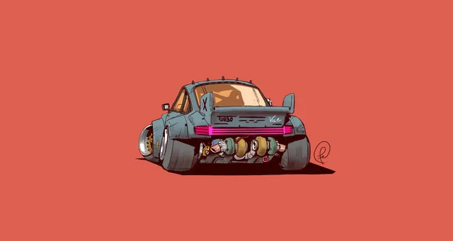 Auto wallpaper: a cartoon of a car