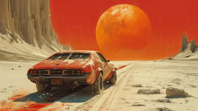 Auto wallpaper: car on mars