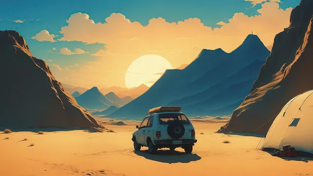 Auto wallpaper: catching the desert