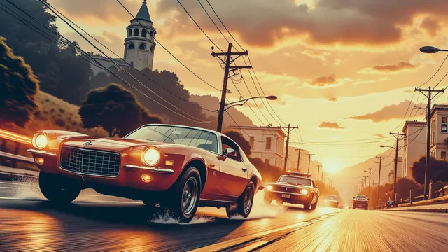 Auto wallpaper: retro race