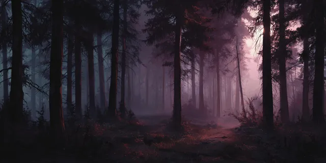Biscuit de Mar Dark wallpaper: violet forest