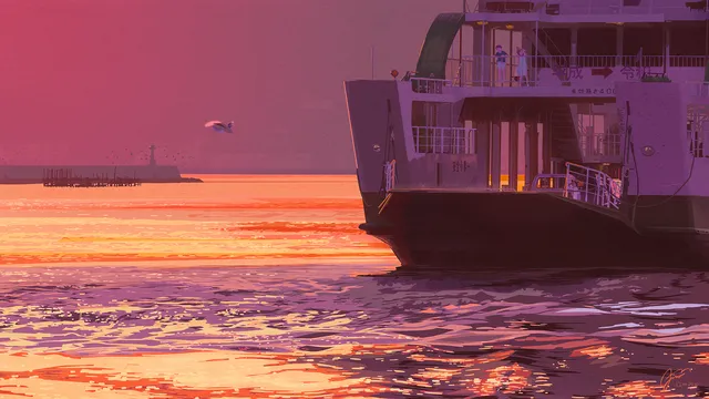 Caroline Skyline wallpaper: ferry goldwater