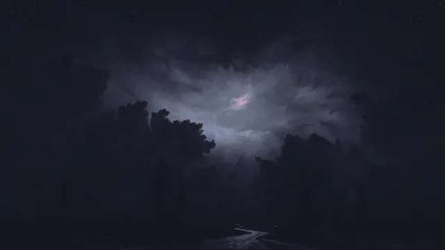 Catppuccin Mocha Dark wallpaper: purpled night