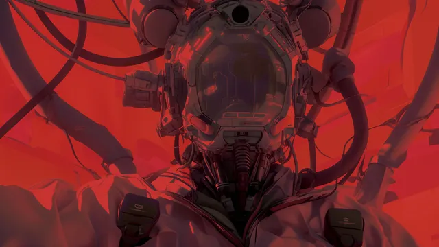 City-783 wallpaper: crimson diver