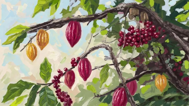 Coffee Latte wallpaper: cacao branch