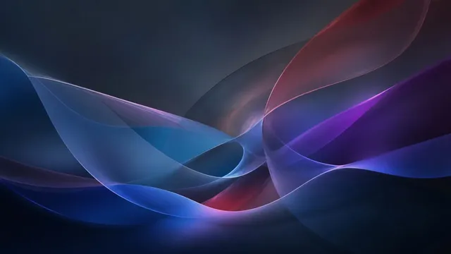Cupertino Dark wallpaper: glass ribbons