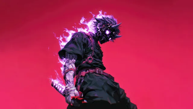 Cyber Aura wallpaper: ninja oni mask anime