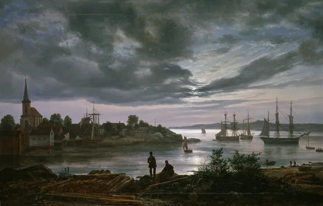 Dark Ages wallpaper: larvik by moonlight