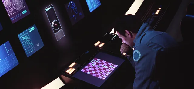 Discovery One wallpaper: movie chess console