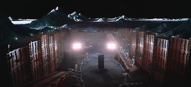Discovery One wallpaper: movie monolith excavation