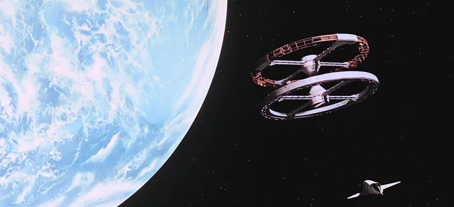 Discovery One wallpaper: movie station and shuttle