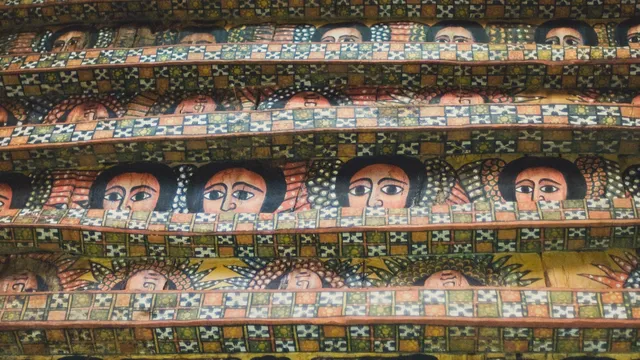 Ethiopia wallpaper: cherub ceiling