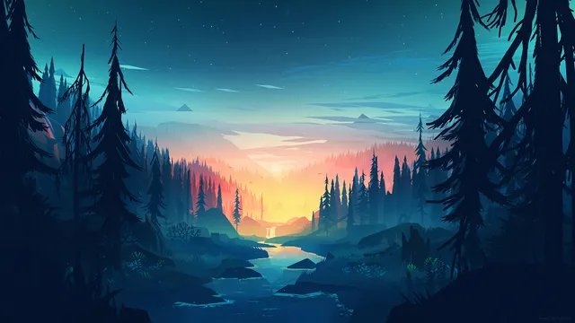 Fiery Ocean wallpaper: 1