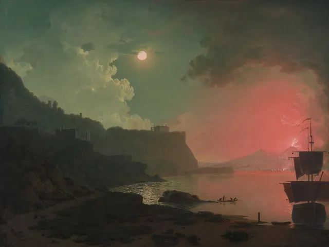 Fire And Shadow wallpaper: vesuvius from posillipo ca 1788