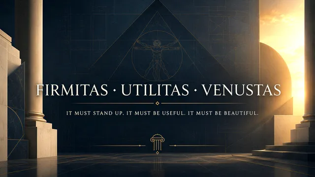 Firmitas Utilitas Venustas wallpaper: vitruvian dawn