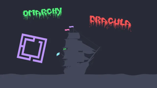 Flat Dracula wallpaper: ghost ship