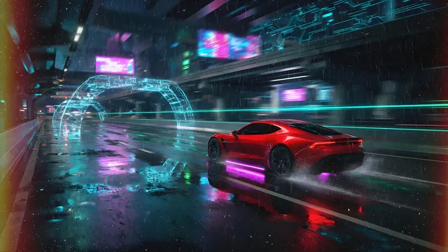 Futurist wallpaper: scarlet highway