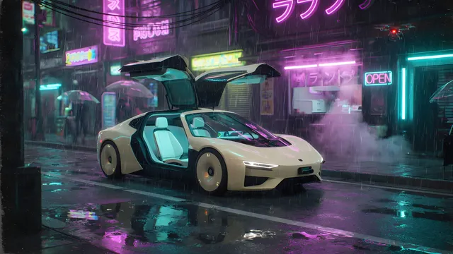 Futurist wallpaper: cream coupe