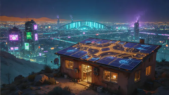 Futurist wallpaper: solar circuit
