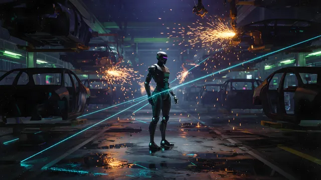 Futurist wallpaper: factory bot