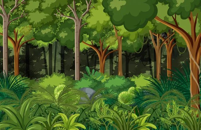 Green Garden wallpaper: detaild contrast