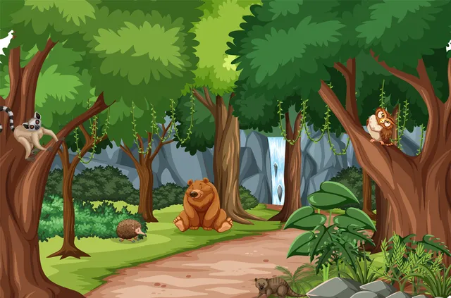 Green Garden wallpaper: animals