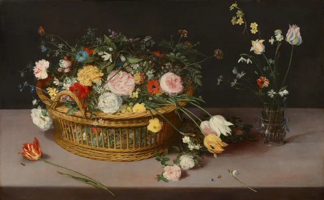 Gruvbox wallpaper: flower basket