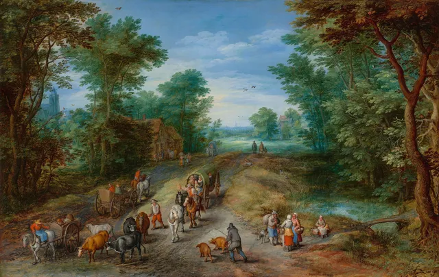 Gruvbox wallpaper: idyllic procession