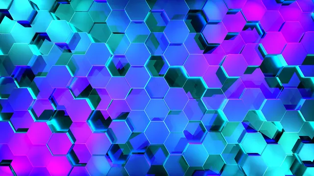 Hex wallpaper: cyan lattice