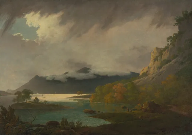 Lakes And Light wallpaper: derwent water with skiddaw in the distance between 1795 1796
