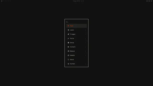 Omarchy menu