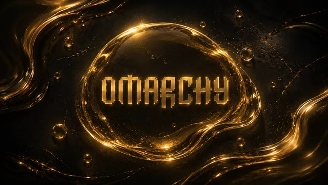 Liquid Glass wallpaper: omarchy amber