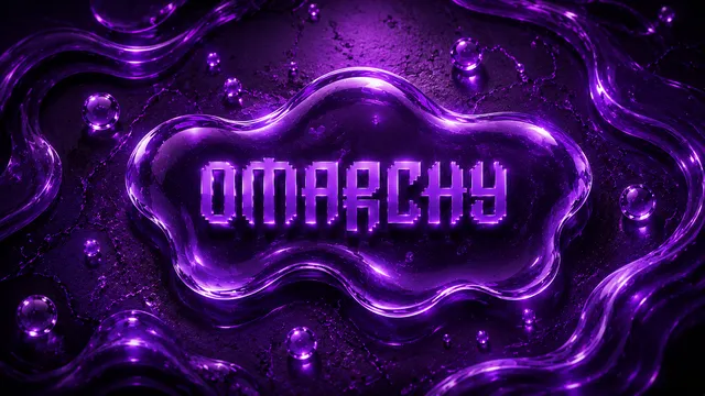 Liquid Glass wallpaper: omarchy violet