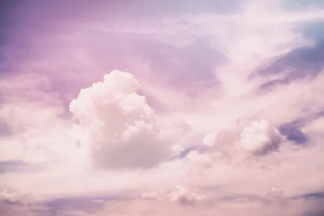 Lupine wallpaper: pastel clouds