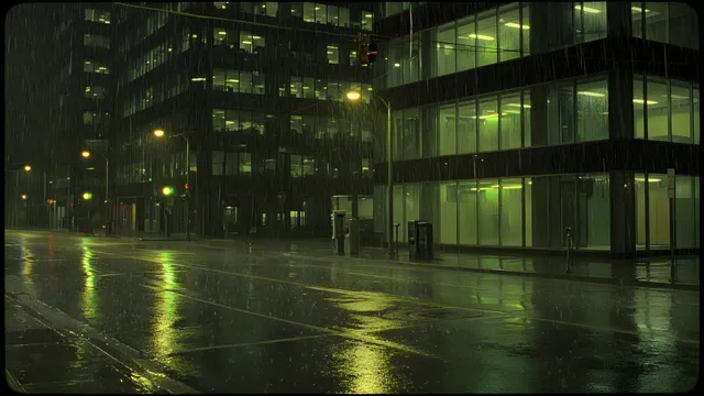 Matrix wallpaper: green street