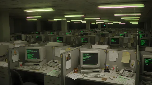 Matrix wallpaper: the office