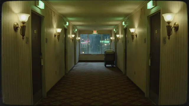 Matrix wallpaper: hotel corridor