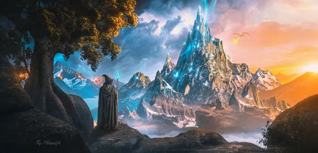 Middle Earth wallpaper: gandalf sunset