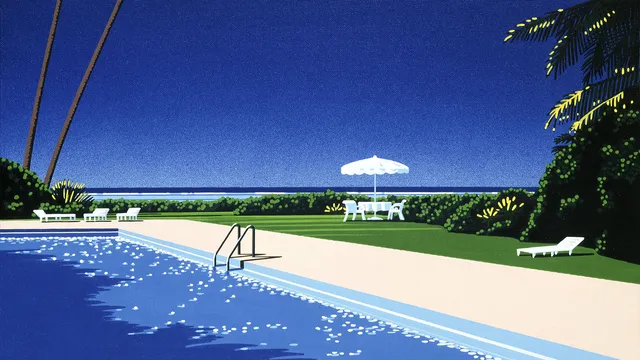 Nagai Poolside wallpaper: deck