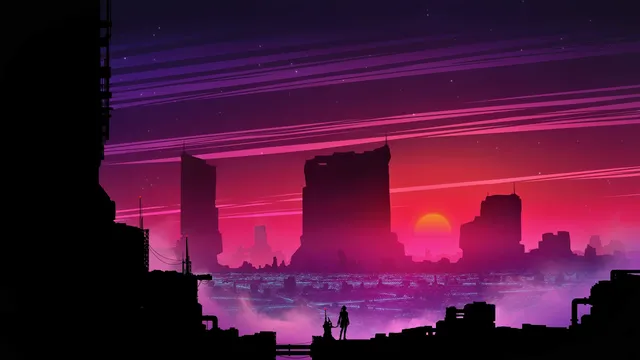 Neon Dusk wallpaper: dusk skyline