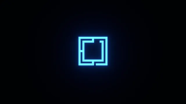 Neon Glow wallpaper: blue logo 4k
