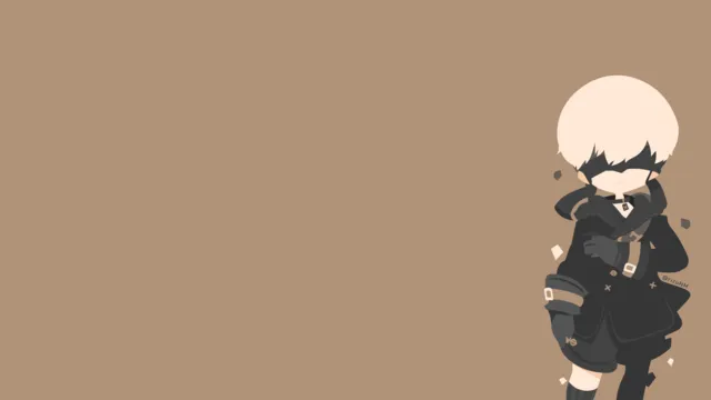 Omarchy Nier wallpaper: Chibi 9s