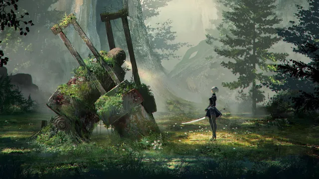 Omarchy Nier wallpaper: End