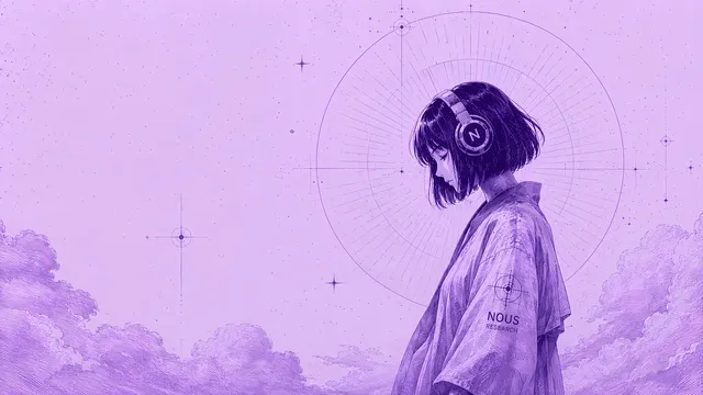 Omarchy Nous Research Purple wallpaper: vibes