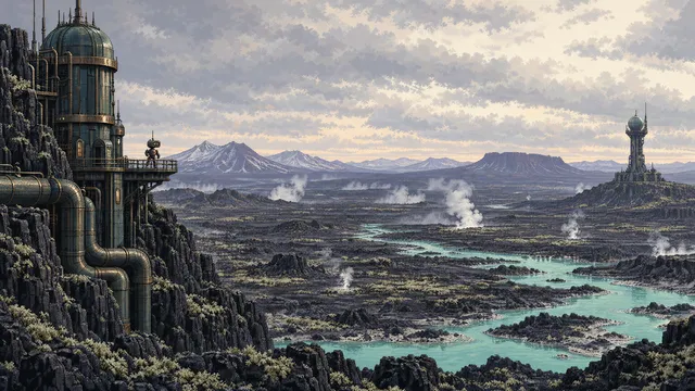 Outpost wallpaper: volcanic