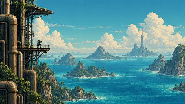 Outpost wallpaper: tropical archipelago
