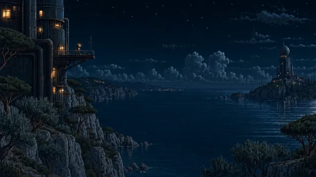 Outpost wallpaper: mediterranean night